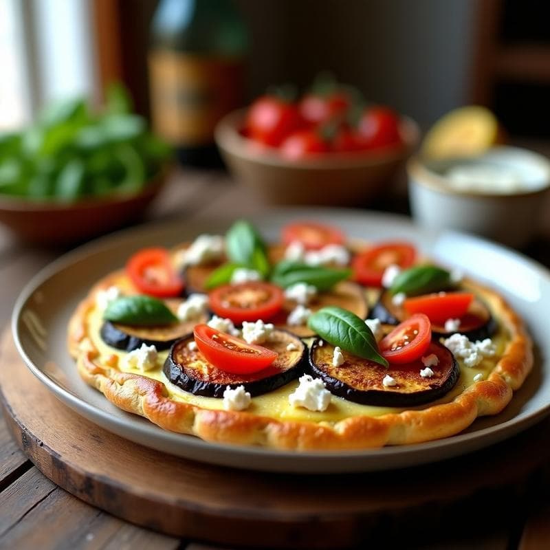 Tarta Salada de Berenjena y Hummus: Receta en Airfryer Sin Horno en 25 Minutos