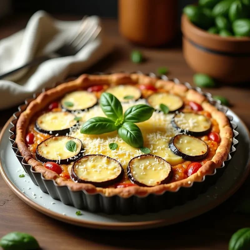 Tarta Salada de Berenjena y Parmesano: Receta Sin Gluten Fácil y con Toque Italiano