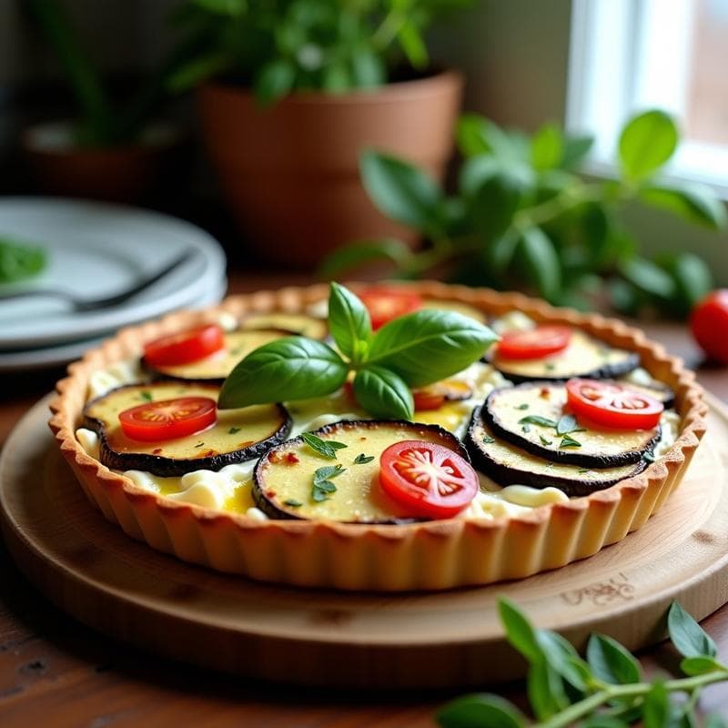 Tarta Salada de Berenjena y Zucchini: Receta Sin Masa Fácil y Light en 30 Minutos