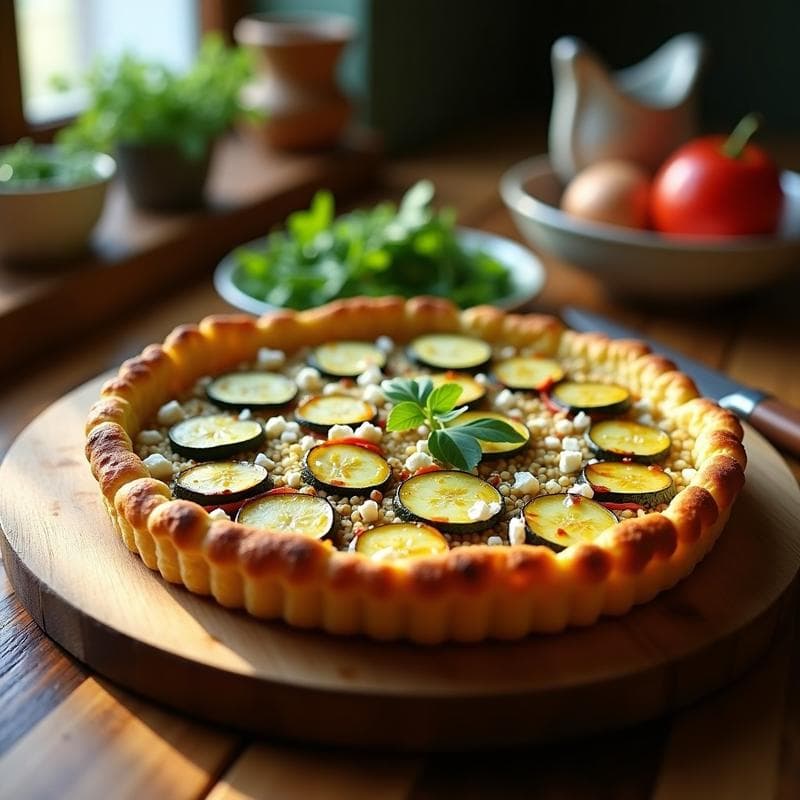 Tarta Salada de Calabacín y Quinoa: Receta Sin Gluten en Horno con Toque Crujiente