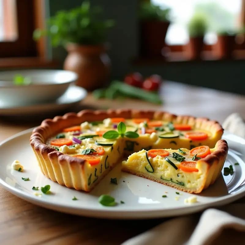 Tarta Salada de Calabacín y Zanahoria Sin Gluten: Receta Fácil y Alta en Fibra
