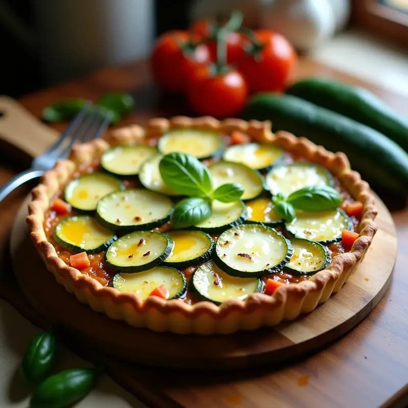 Tarta Salada de Calabacín y Zucchini: Receta Sin Masa Ligera y Crujiente