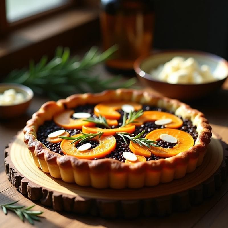 Tarta Salada de Calabaza y Arroz Negro: Receta Sin Gluten y Alta en Fibra en 40 Minutos
