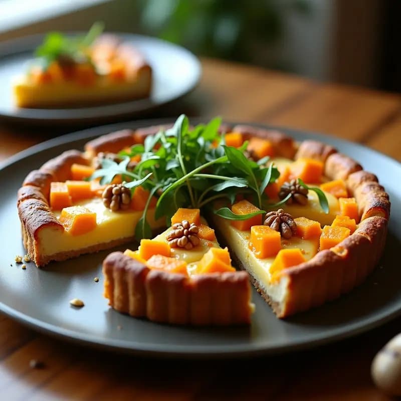 Tarta Salada de Calabaza y Rúcula con Miel: Receta Fácil y Elegante para Impresionar