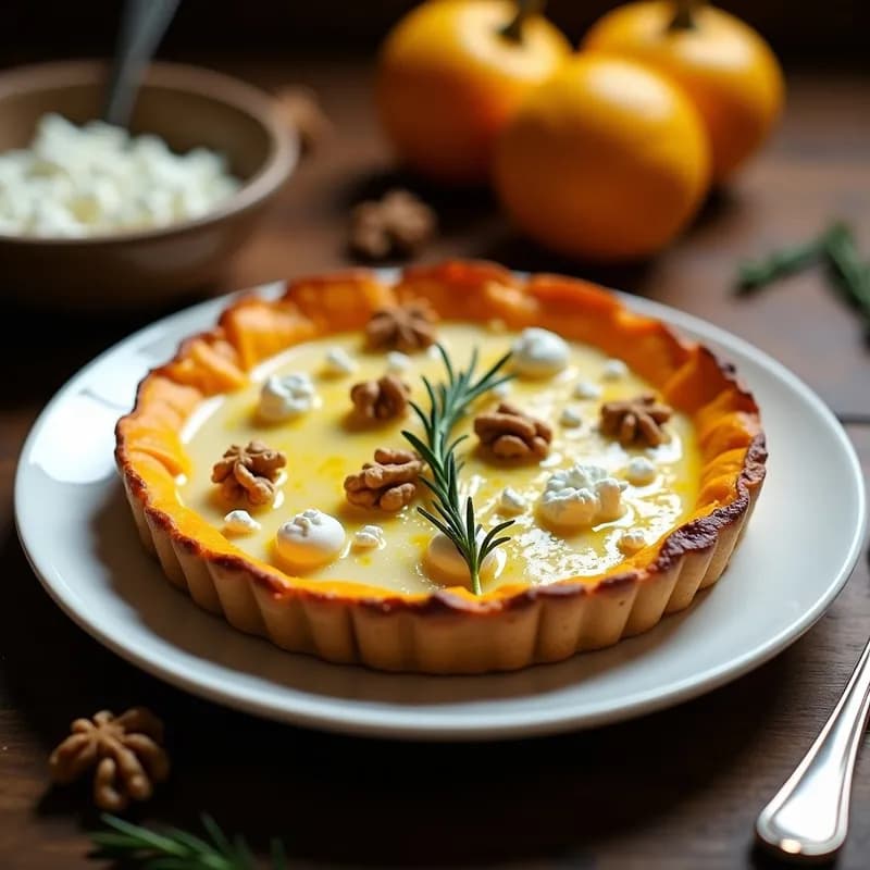 Tarta Salada de Calabaza y Azafrán: Receta en Horno Sin Masa y Alta en Fibra
