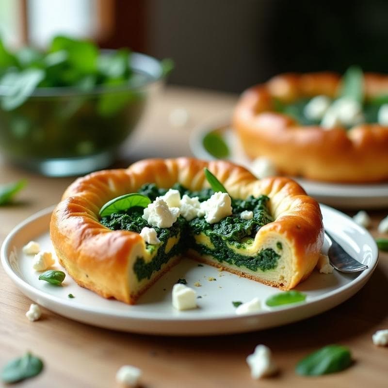 Tarta Salada de Espinaca y Feta en Airfryer: Receta Rápida y Sin Horno
