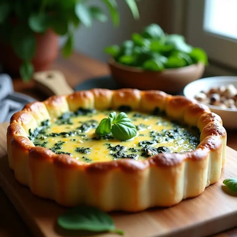Tarta Salada de Espinacas y Champiñones en Thermomix: Receta Rápida y Sin Horno