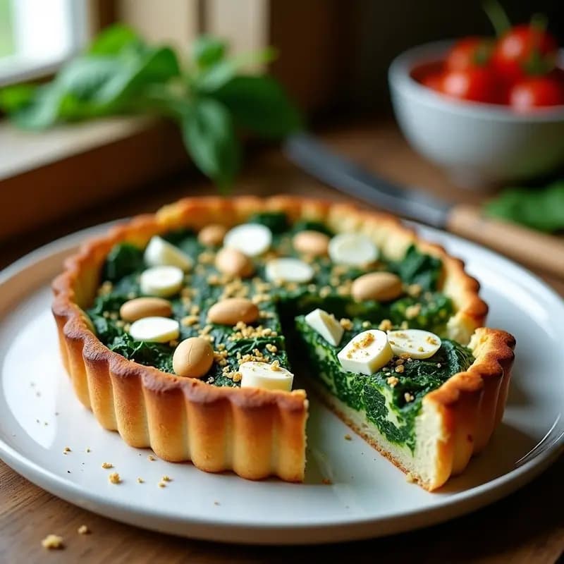 Tarta Salada de Espinacas y Queso Feta con Hilo de Oro: Receta Fácil para Triunfar en Cualquier Ocasión