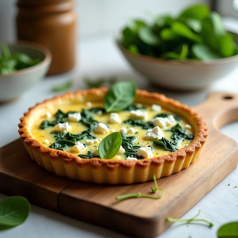 Tarta Salada de Espinacas, Feta y Hinojo: Receta en Thermomix Sin Masa en 25 Minutos