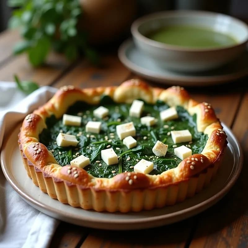 Tarta Salada de Espinacas y Feta: Receta Fácil en Horno con Masa Quebrada