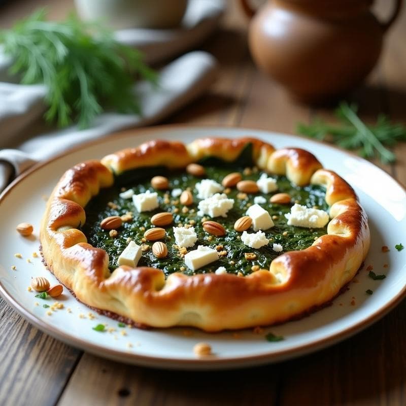 Tarta Salada de Espinacas y Feta en Ollas Superpuestas: Receta Ultracremosa con Dos Texturas en 30 Minutos