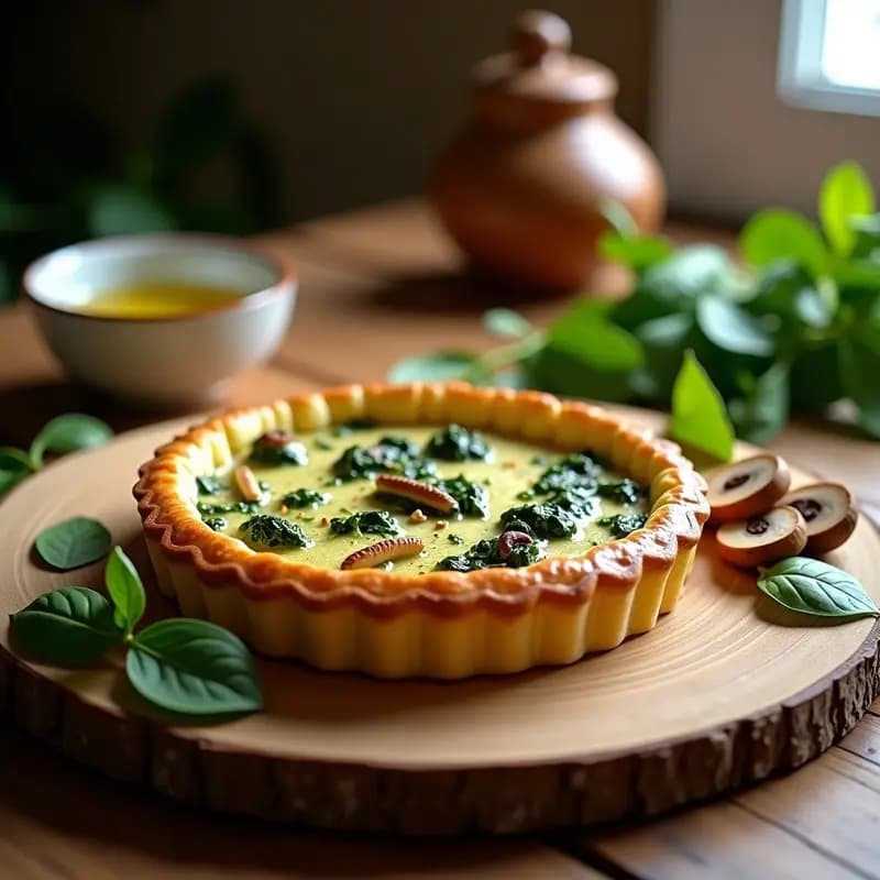 Tarta Salada de Espinacas y Hongo Shitake: Receta en Thermomix para Cocineros sin Tiempo