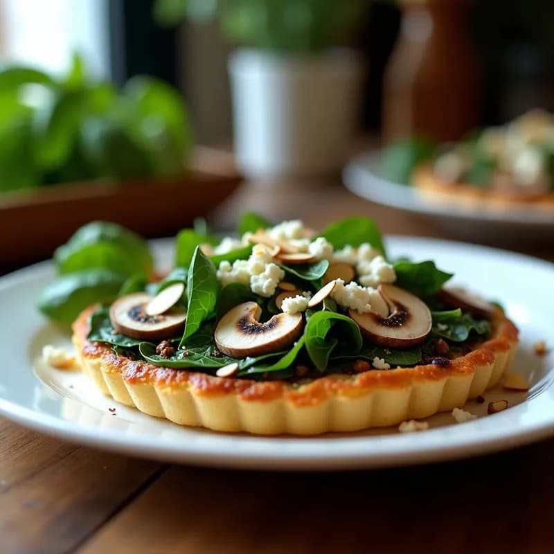 Tarta Salada de Espinacas y Hongos Portobello: Receta Sin Masa y Alta en Proteína