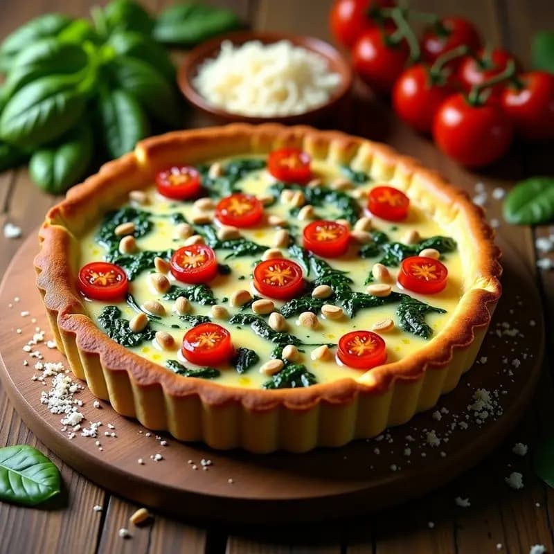 Tarta Salada de Espinacas y Ricotta Sin Masa: Receta Ligera y Rápida en 30 Minutos