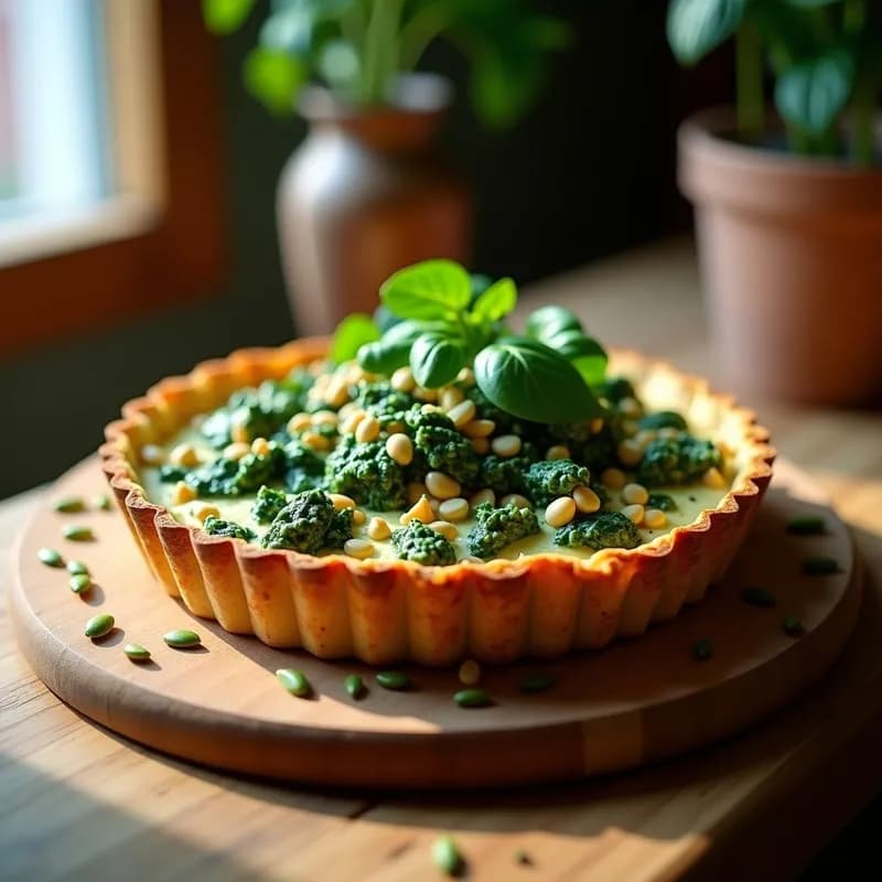 Tarta Salada de Espinacas y Tofu Ahumado: Receta en Horno Sin Masas Complicadas