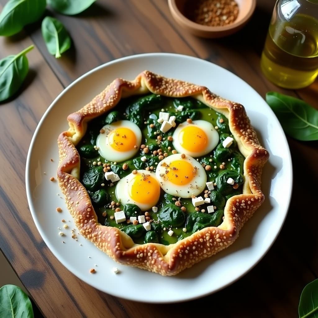 Tarta Salada de Espinacas y Zaatar al Horno: Receta Sin Masa y Alta en Hierro