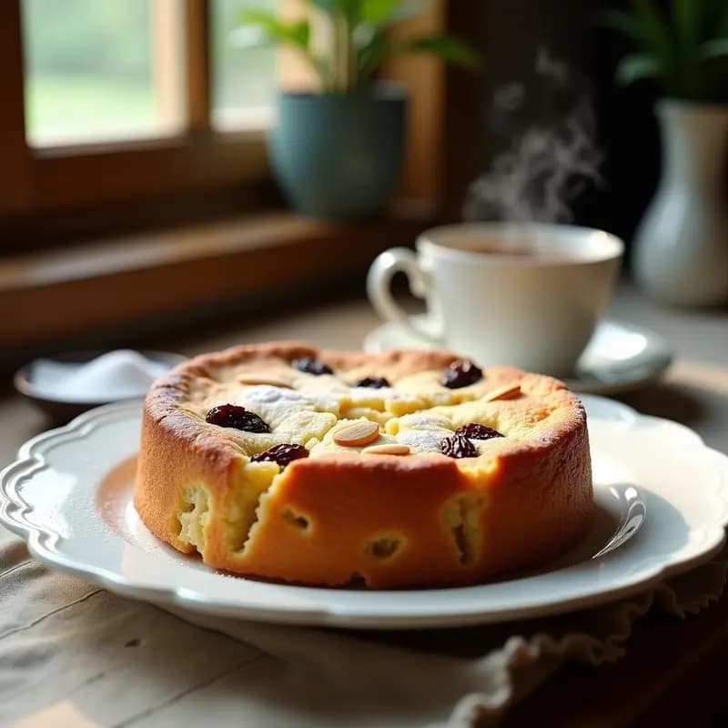 Tarta de Sally Lunn: Postre Británico Tradicional con Pasas y Brandi