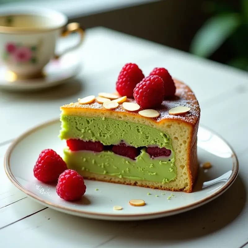 Tarta de Sally Lunn con Crema de Matcha: Postre Inglés Vegano y Esponjoso