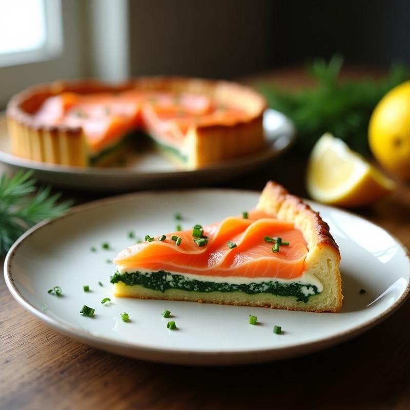 Tarta de Salmón Ahumado y Espinacas: Receta en Thermomix Sin Horno con Toque Gourmet