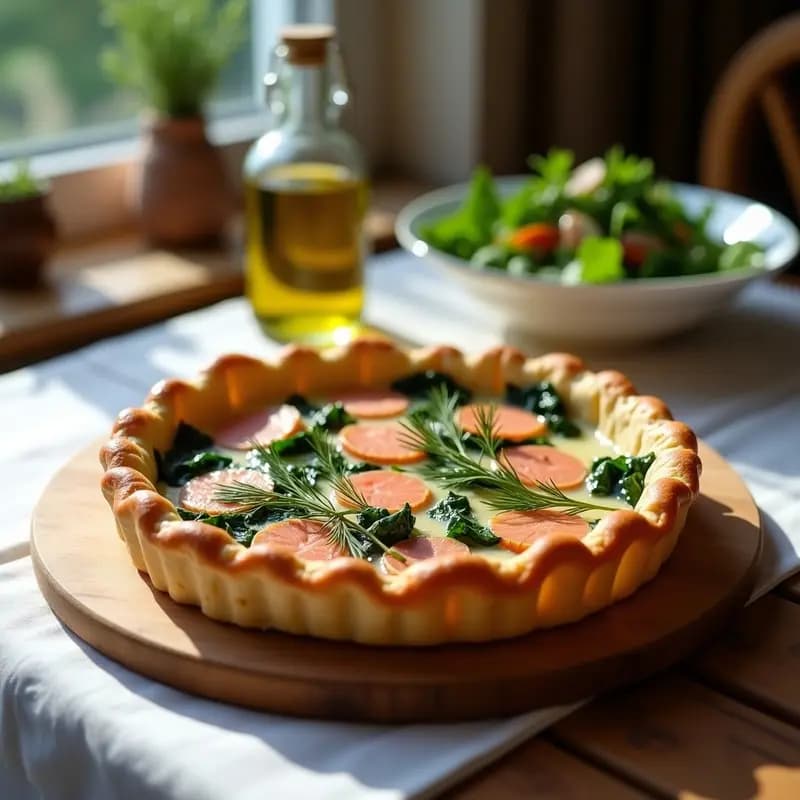 Tarta de Salmón y Espinacas: Receta Sin Gluten y Alta en Proteína para Cenas Saludables