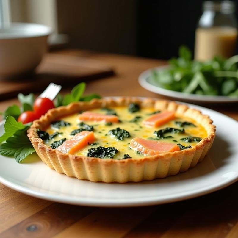 Tarta de Salmón y Espinacas sin Masa: Receta Keto y Sin Gluten en 30 Minutos