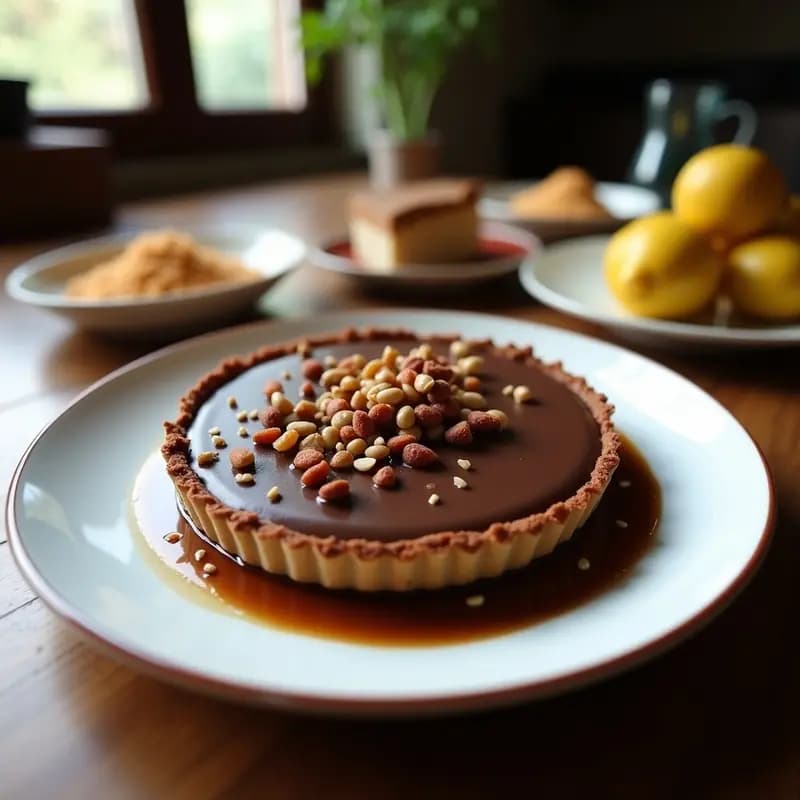 Tarta Selva Negra Sin Horno con Crema de Cacao y Cerezas: Postre Alemán Vegano