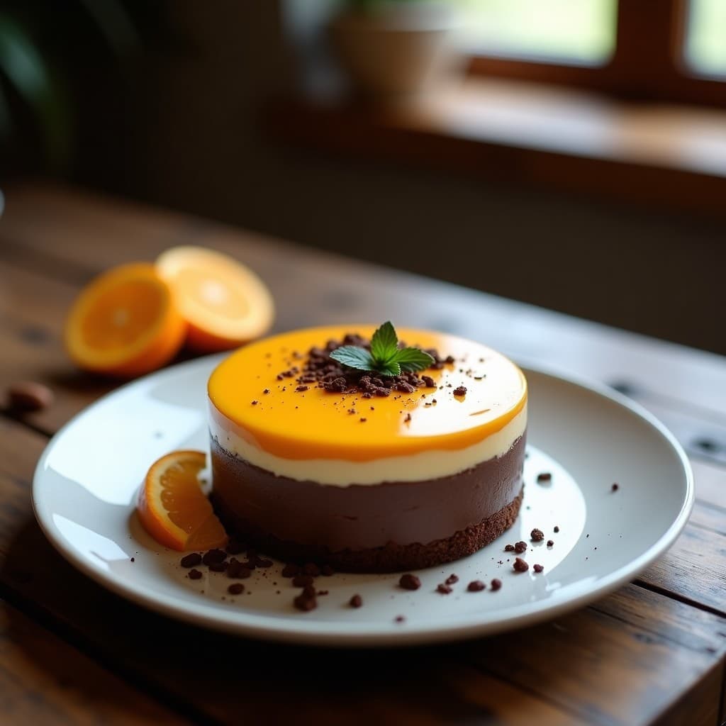 Tarta Sol y Sombra: Receta de Chocolate Negro y Naranja en 2 Capas Ultracremosa