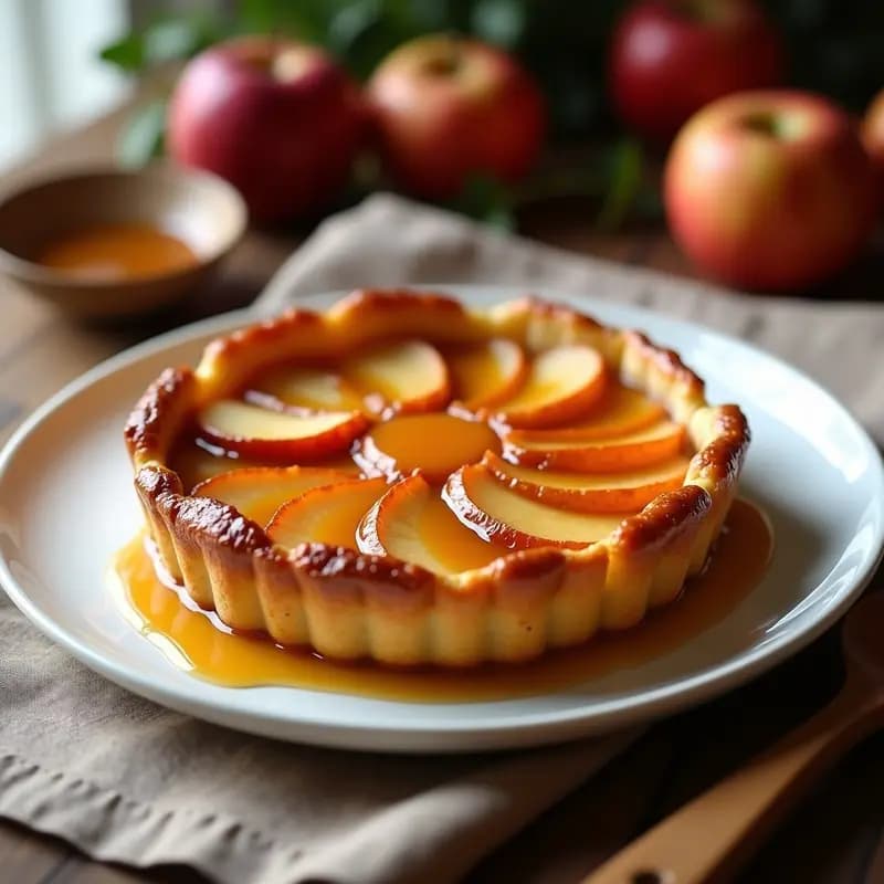 Tarta Tatin de Manzanas: Postre Francés Invertido con Caramelo y Masa Quebrada