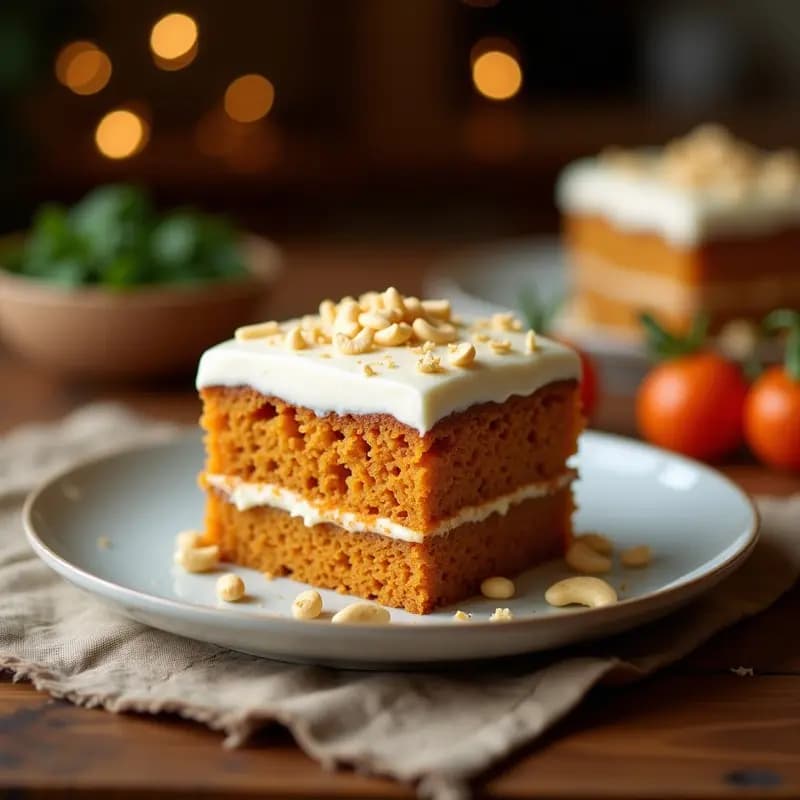 Tarta de Zanahoria y Harina de Coco con Frosting de Anacardos: Postre Keto Sin Azúcar