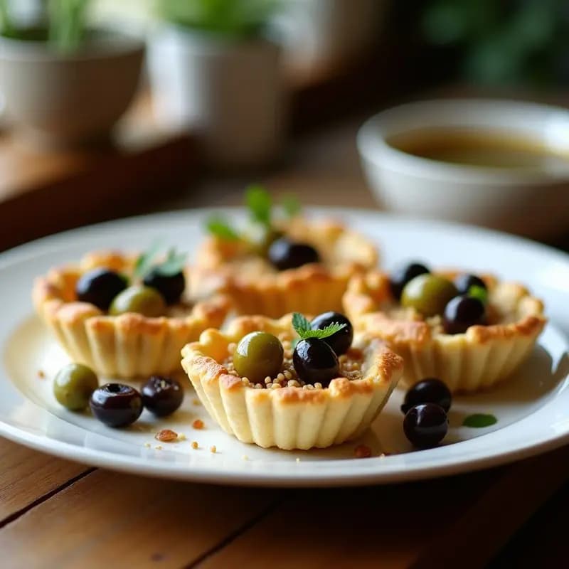 Tartaleta de Aceituna Negra y Sésamo: Aperitivo Mediterráneo Keto y Sin Horno