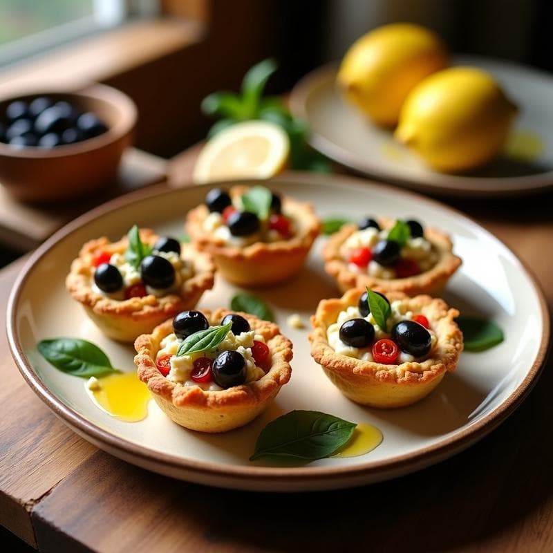 Tartaleta de Aceitunas Kalamata y Queso de Cabra: Receta Griega en Airfryer Sin Masa