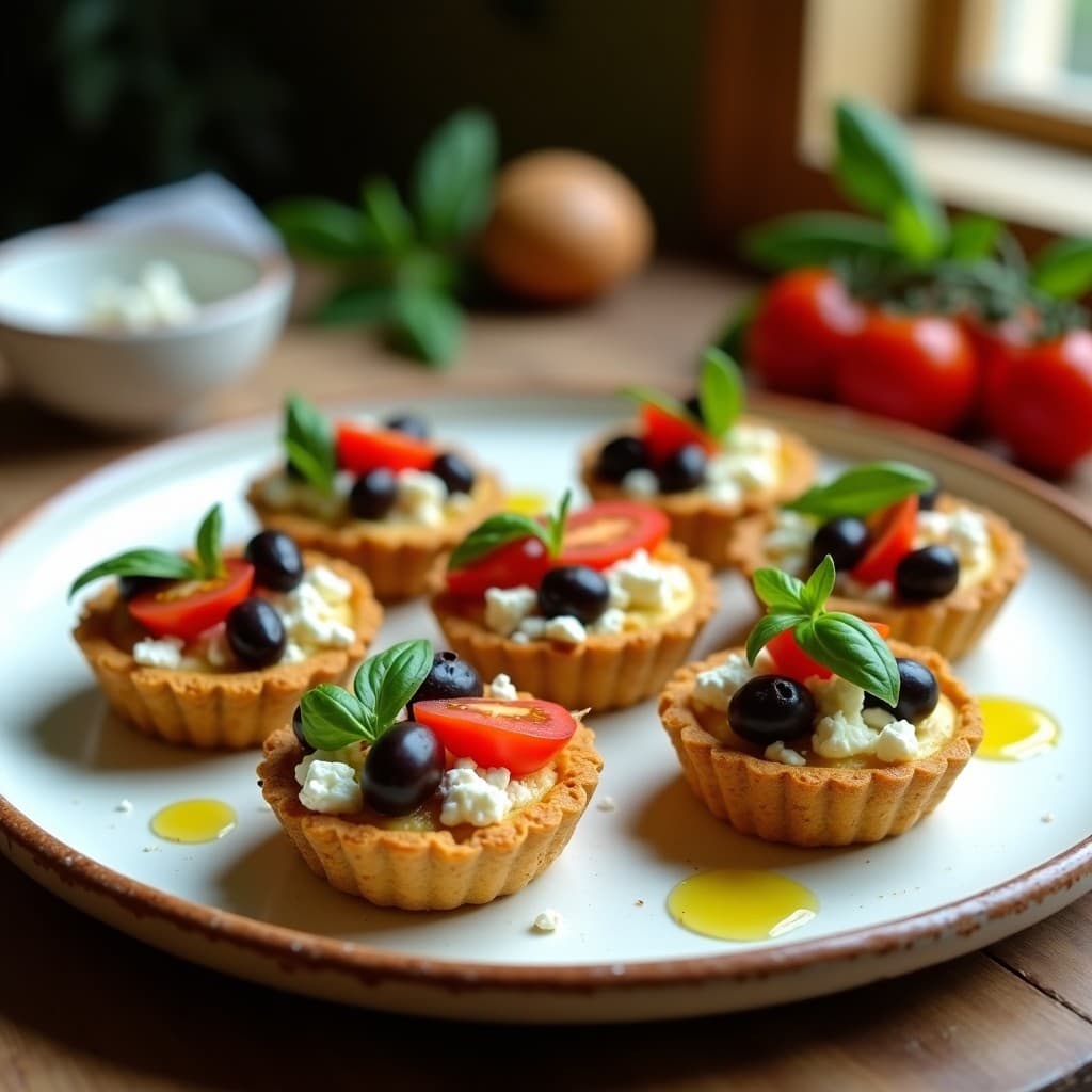 Tartaleta de Aceitunas Kalamata y Queso Feta con Base de Semillas de Girasol: Receta Keto