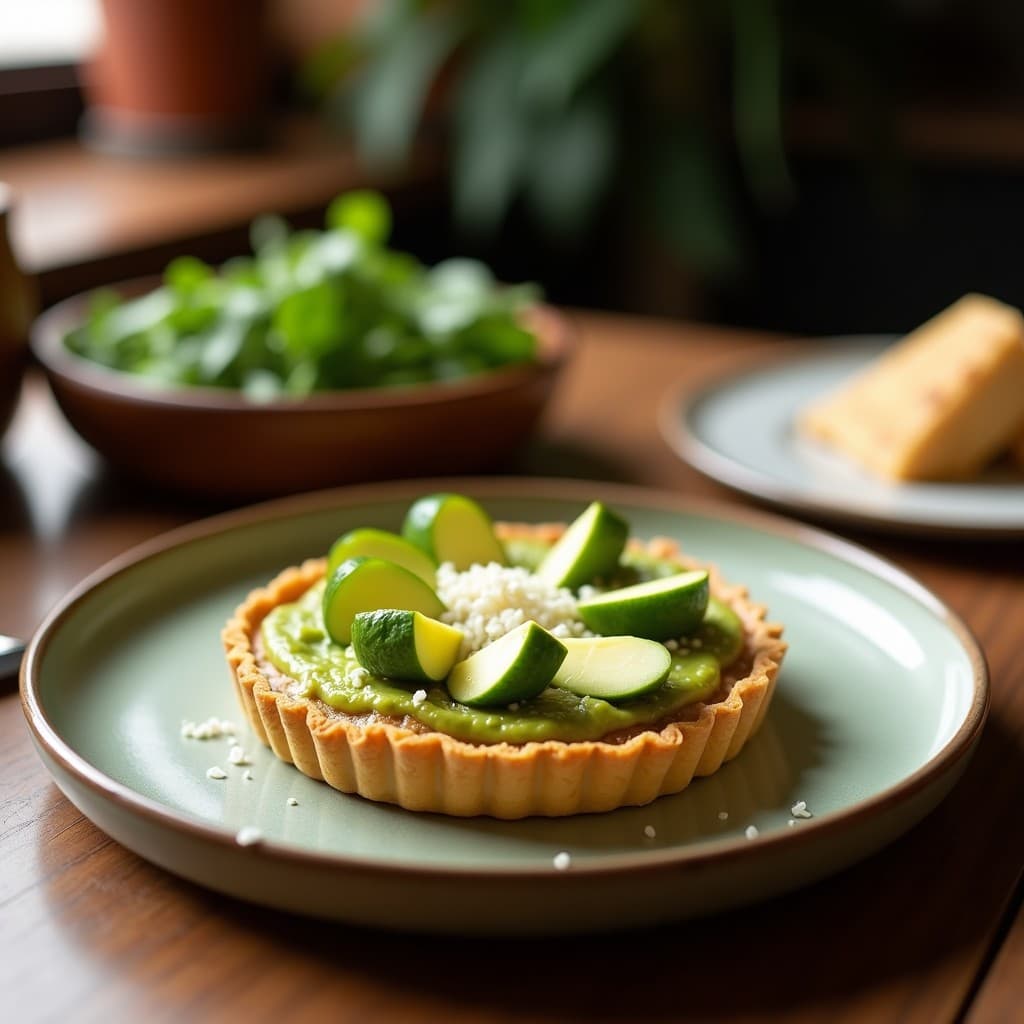 Tartaleta de Aceitunas Verdes y Queso Vegano de Macadamia: Entrante Mediterráneo Sin Lácteos