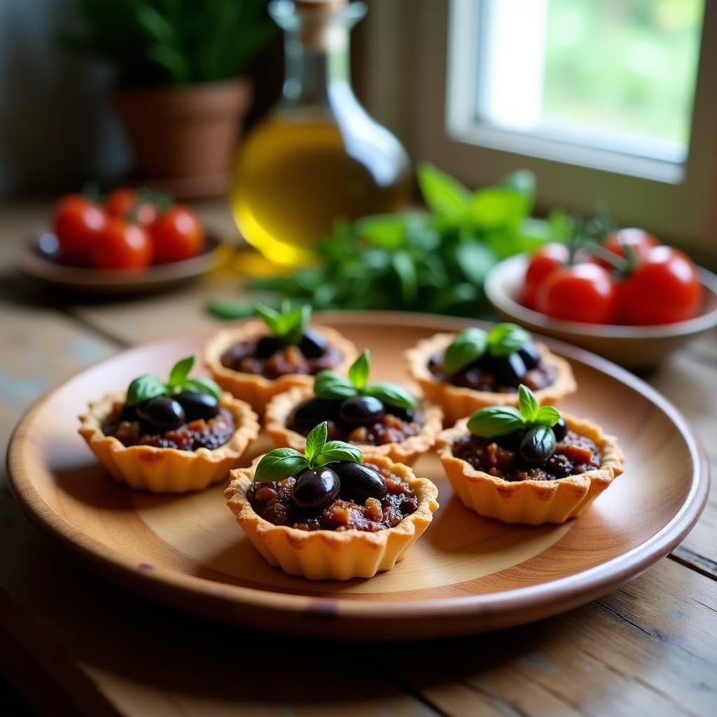 Tartaleta de Aceitunas Negras y Tomate Seco con Base de Almendras: Receta Sin Gluten y Sin Horno