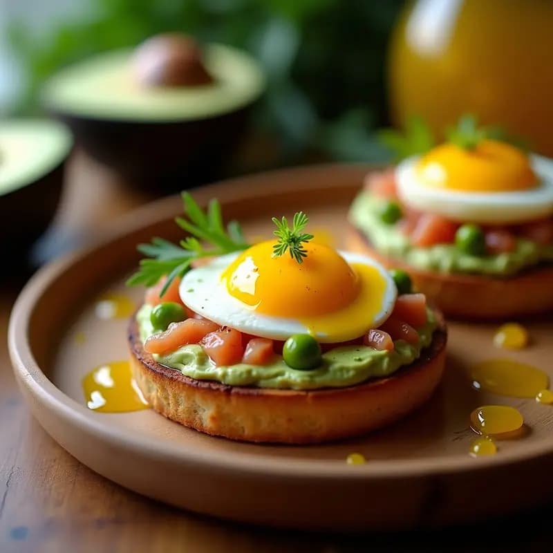 Tartaleta de Aguacate Rellena de Atún, Huevo Poché y Caviar de Limón: Entrante Gourmet en 15 Minutos