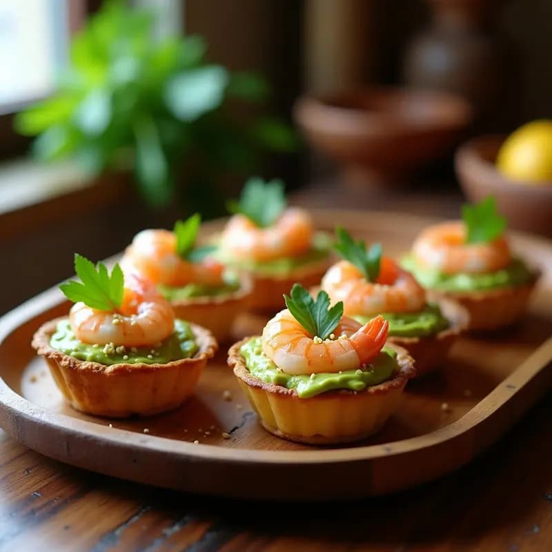 Tartaletas de Aguacate y Gambas con Toque Cítrico: Receta Elegante y Rápida para Sorprender