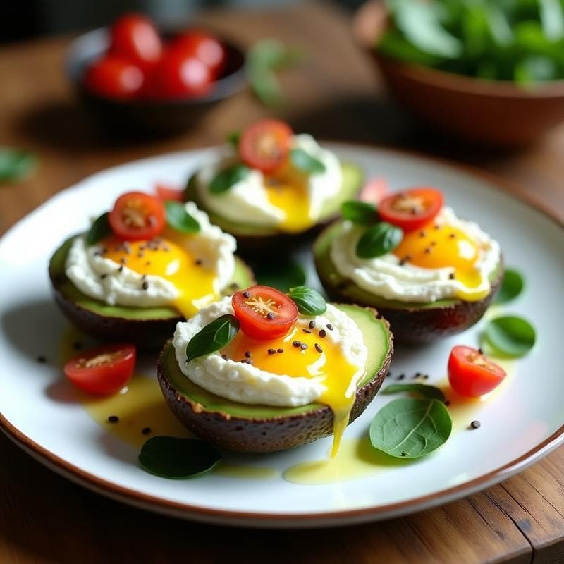 Tartaletas de Aguacate y Huevo Poché en Airfryer: Receta Fit y Sin Harina en 15 Minutos