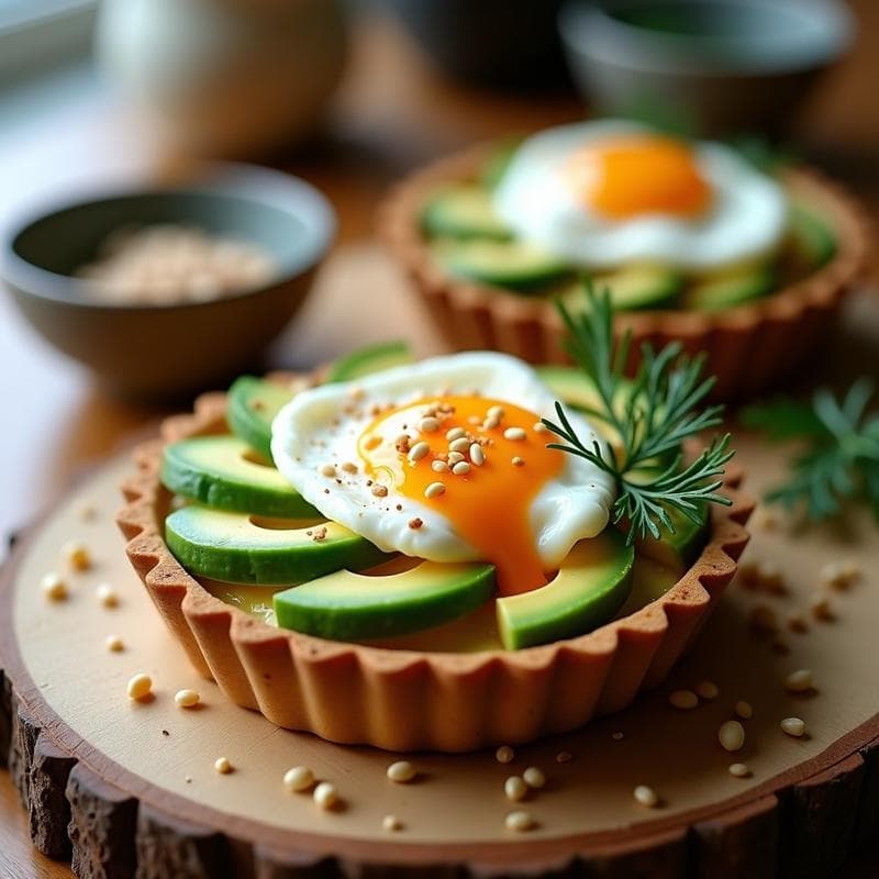 Tartaleta de Aguacate y Huevo Poché: Receta Keto para Desayuno con Toque Francés