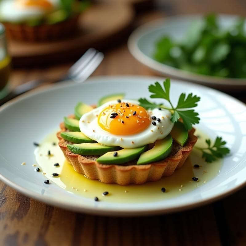 Tartaleta de Aguacate y Huevo Poché: Receta Sin Horno con Proteína de Alta Calidad