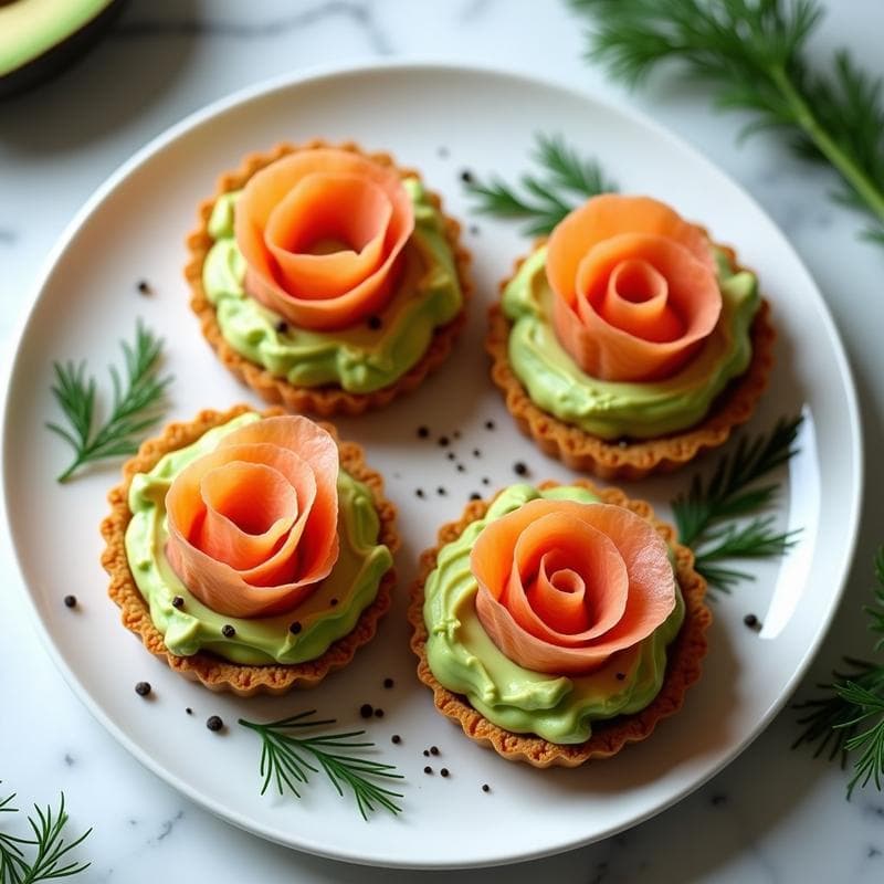 Tartaleta de Aguacate y Salmón Ahumado: Receta Keto con Base de Almendra en 10 Minutos