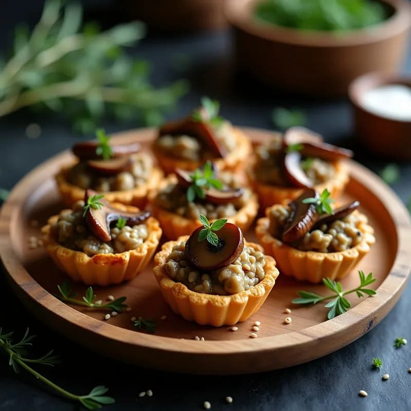 Tartaletas Ahumadas de Tofu y Hongos Shitake: Receta Vegana Gourmet en 25 Minutos