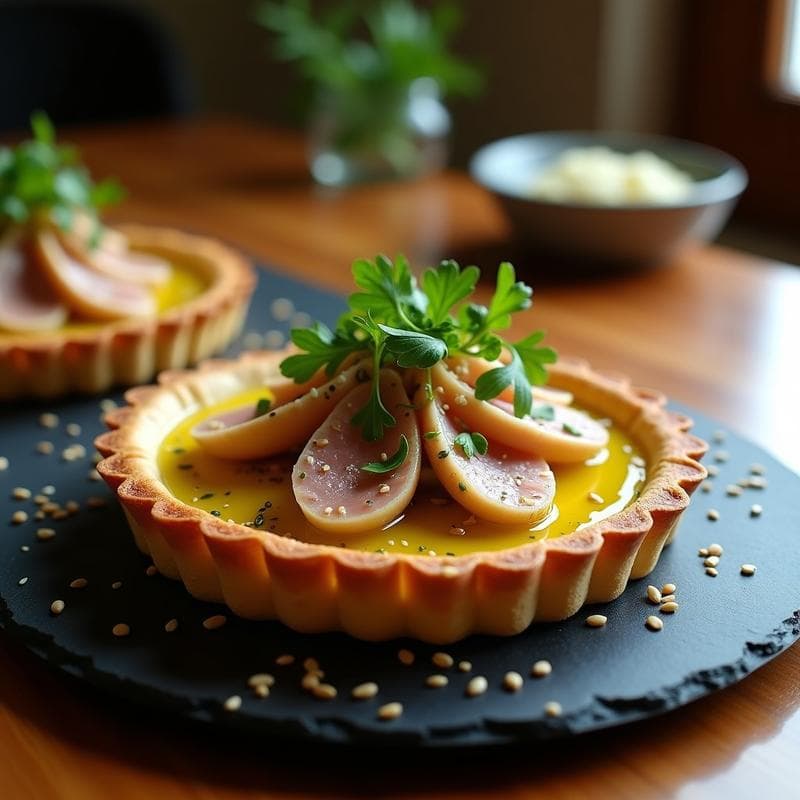 Tartaleta de Alcachofa y Ventresca: Receta Española Gourmet con Base de Garbanzo