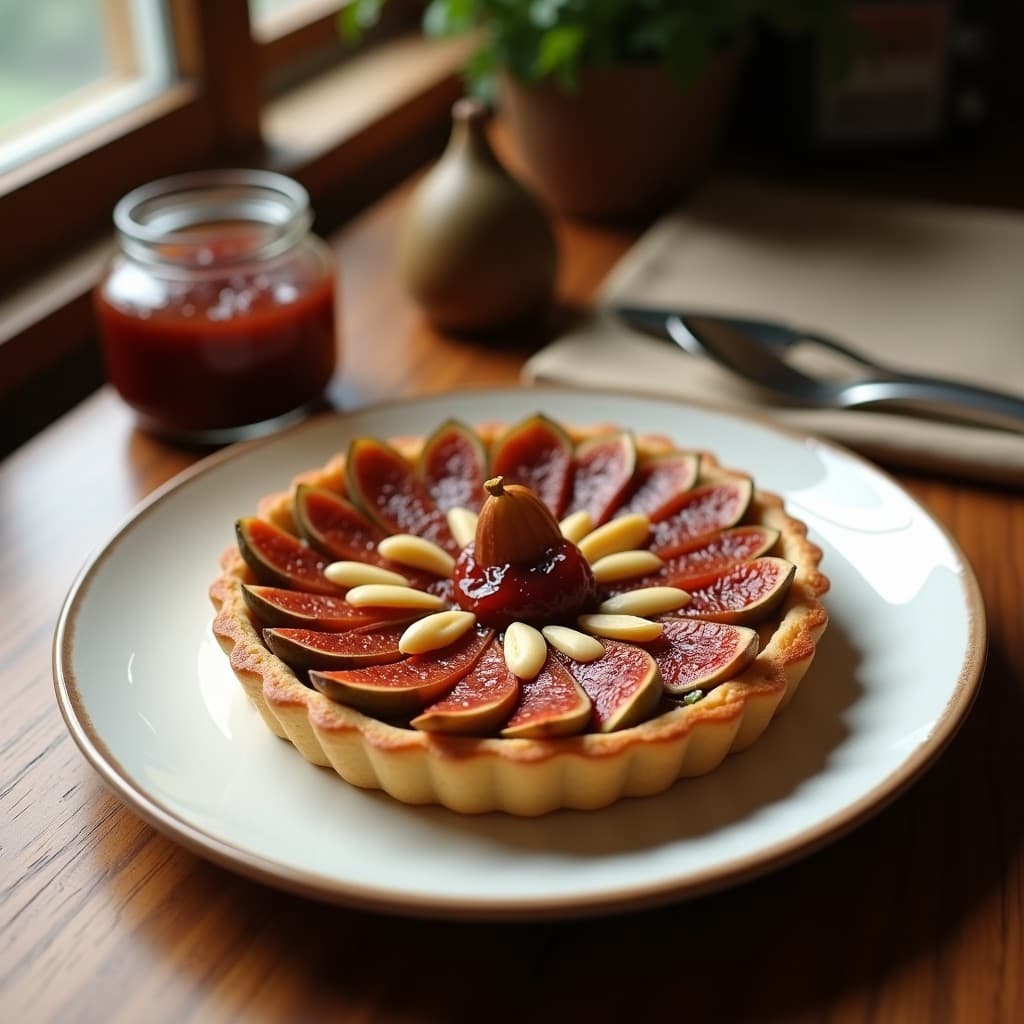 Tartaleta de Algeroba y Mermelada de Higos: Receta Vegana Sin Horno con Toque Mediterráneo