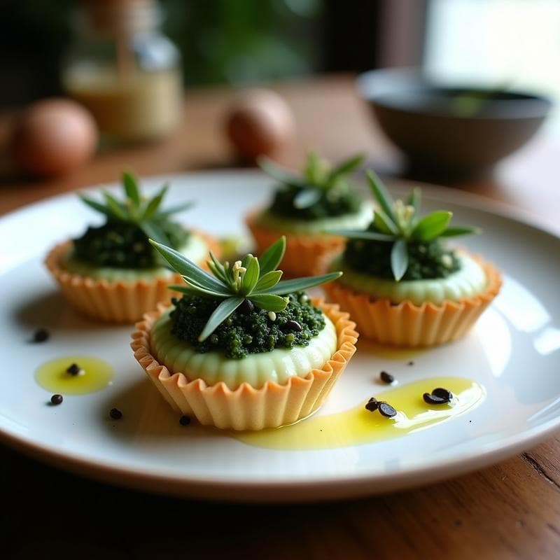 Tartaleta de Algas Espirulina y Queso de Macadamia: Receta Vegana Crudivegana en 15 Minutos