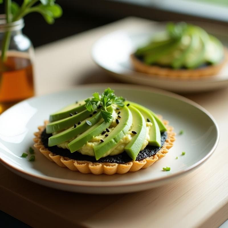 Tartaleta de Algas Nori y Hummus de Edamame: Receta Vegana con Toque Umami en 12 Minutos