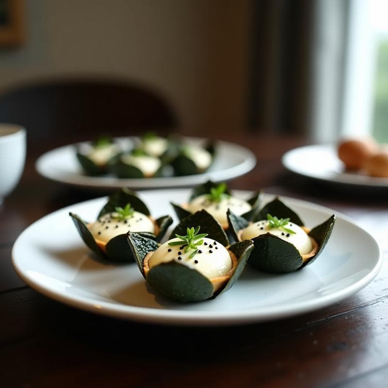Tartaleta de Algas Nori y Queso Cremoso: Receta Japonesa en Airfryer Sin Harina
