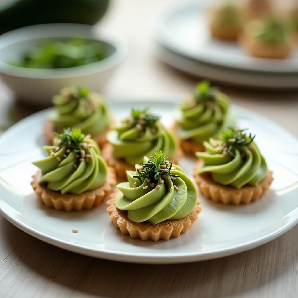 Tartaleta de Algas Wakame y Crema de Aguacate: Entrante Japonés Sin Horno