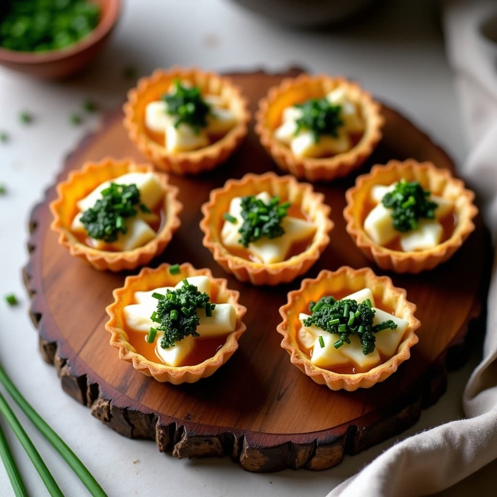 Tartaleta de Algas Wakame y Queso de Caju con Reducción de Sake: Receta Japonesa Vegana en Airfryer