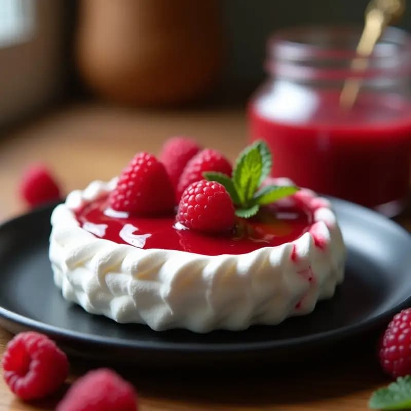 Tartaleta de Algodón de Azúcar y Frambuesas: Postre Keto Sin Horno con 3 Ingredientes