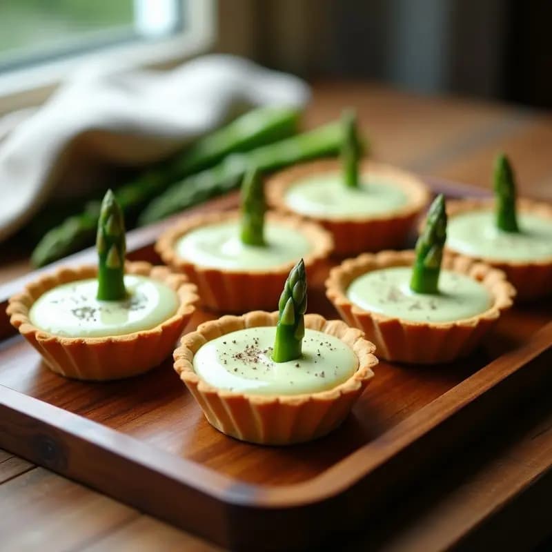 Tartaleta de harina de almendra y crema de espárrago blanco: Receta Europea Sin Gluten